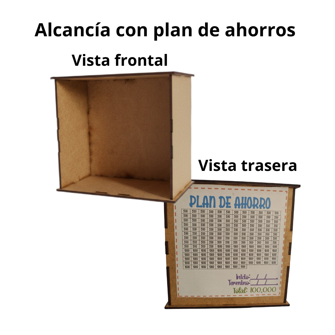 Alcancia 6x6 pulgadas - sin personalizar