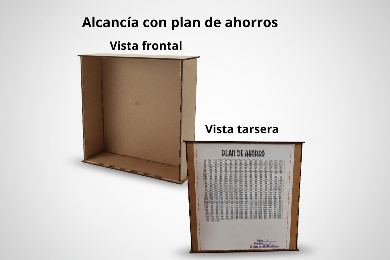 Alcancia 10x10 sin personalizar con su plan de ahorro