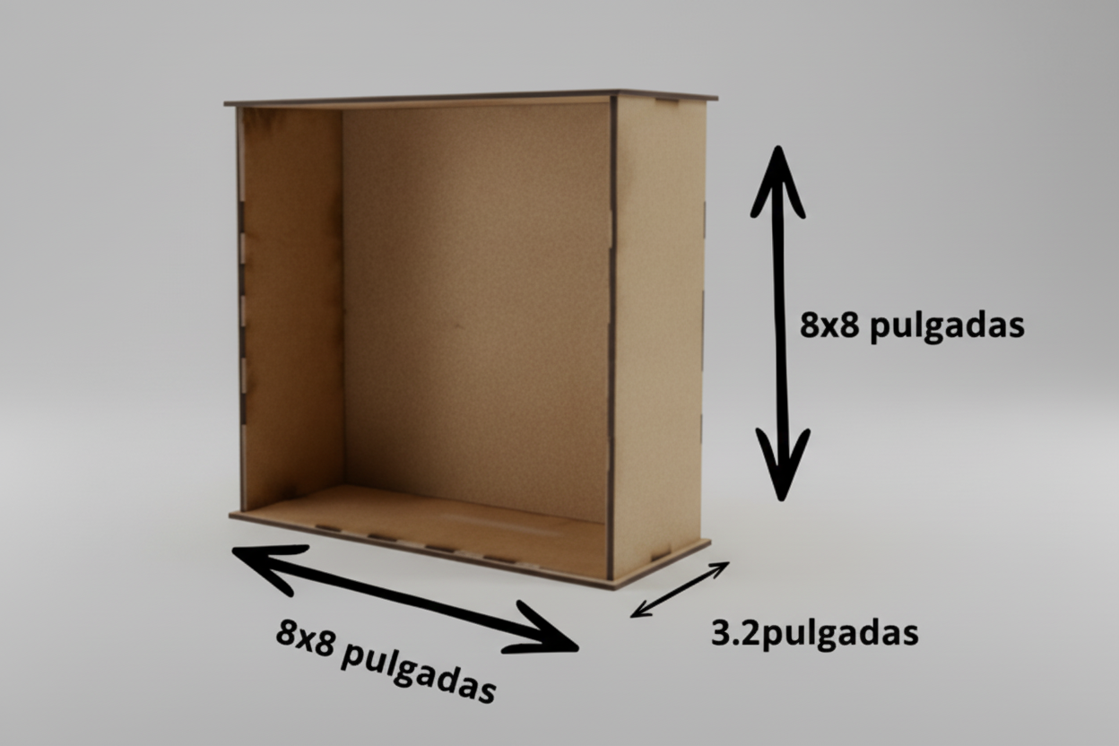Alcancia 8x8 con medidas