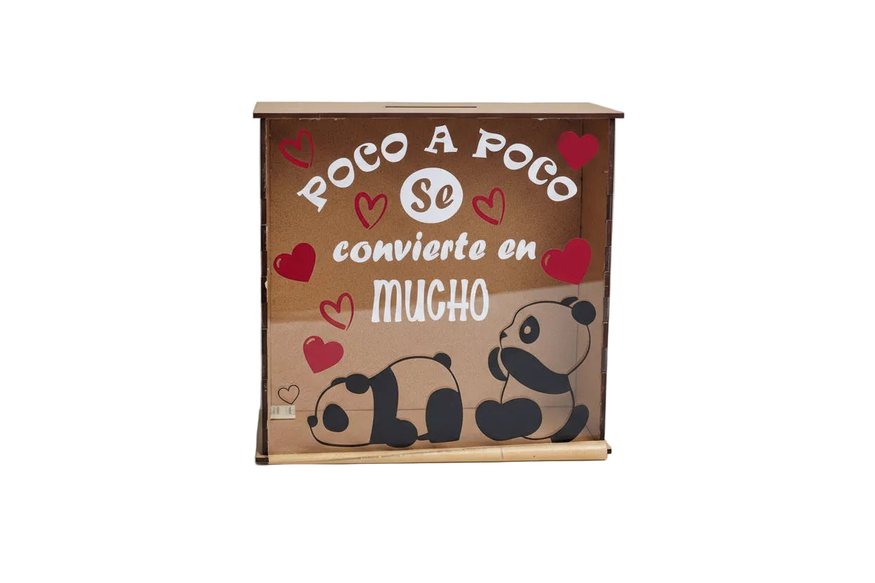 Alcancia 8x8 personalizada con plan de ahorro 